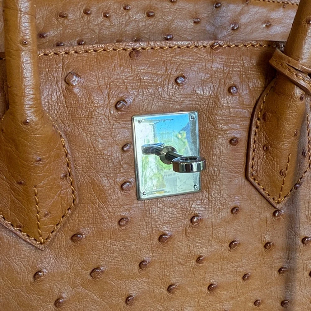 Custom Made Ostrich ‘Luxury Birkin’ 35 style bag - Picture 7 of 17